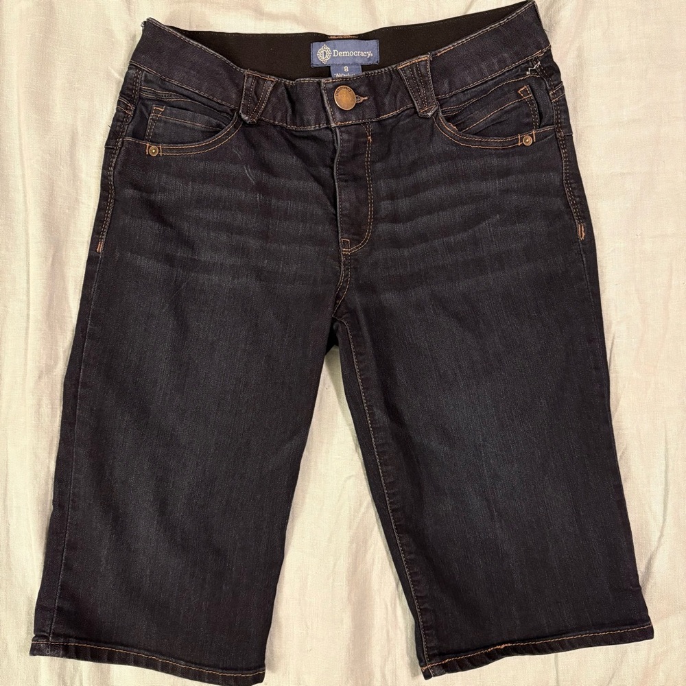 Democracy Dark Blue Denim Shorts
